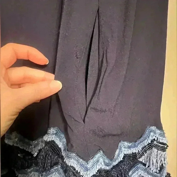 Anthropologie Maeve Fringe Sleeveless Dress - Size 4P - Picture 5 of 9